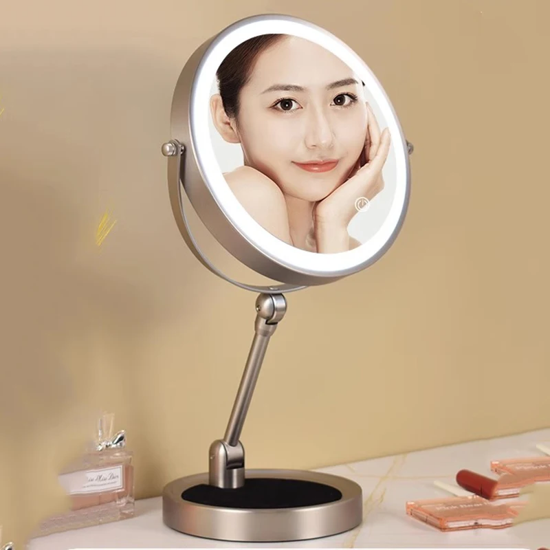 

Round Standing Mirror Gold Makeup Dressing Nordic Aesthetic Bedroom Mirror Vintage Vanity Cosmetics Spiegel Wand Home Products