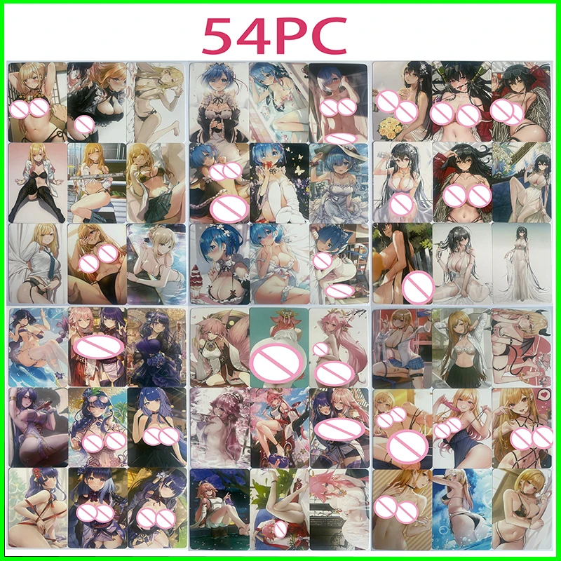 

Коллекционная карта для жены, игры для мальчиков, игрушки, настольные игры, подарок на день рождения, сделай сам, аниме, купальник, ver Yae Miko Taiho Premium Puka, 54 шт.