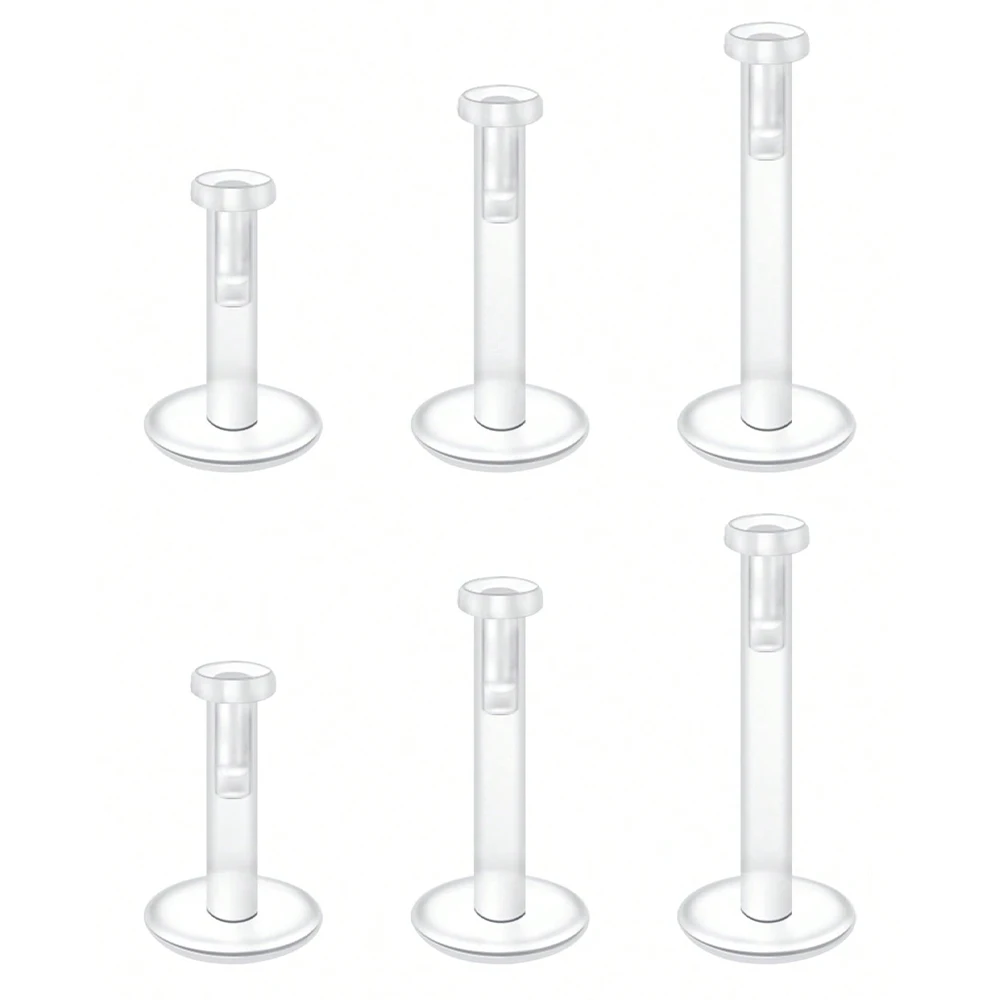 Clear Piercing Retainer, Hypoallergenic Bioflex Plastic