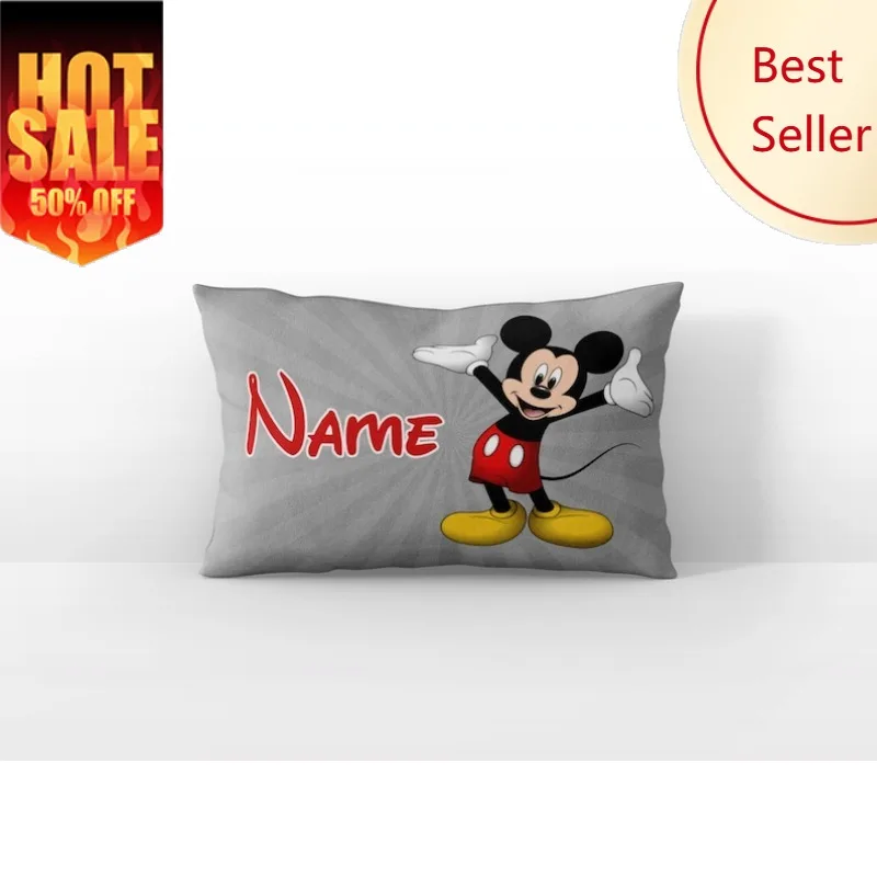 

Mickey Mouse Minnie Pillowcase Disney Cartoon Pillow Case Soft Decoration Child Holiday Party Boy Girl Gifts Custom Pillow Cover