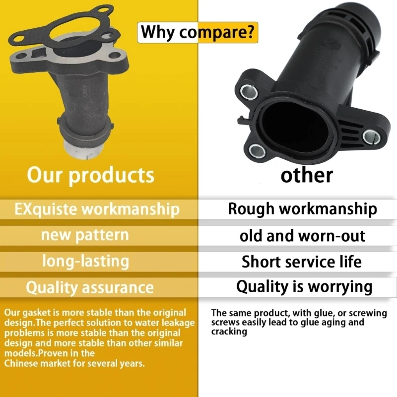 

Long Lasting Aluminum Alloy Radiator Hose Connector Joint For B38 B48 Engines