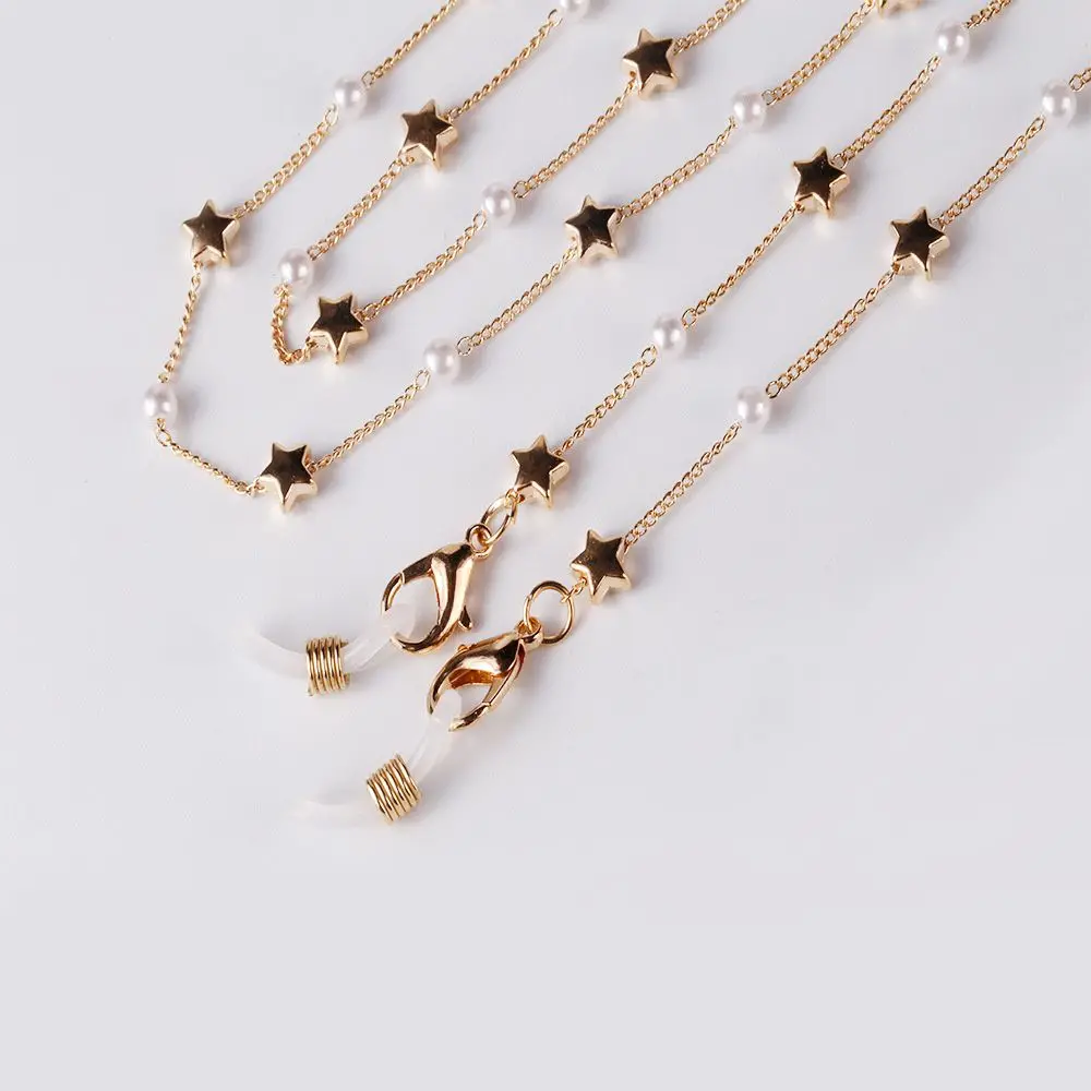 

Цепочка для очков со звездой, анти-потерянный ремешок-цепочка, цепочка для очков с лямкой на шее, ремешок для маски, цепочка для маски, удлинительная цепочка