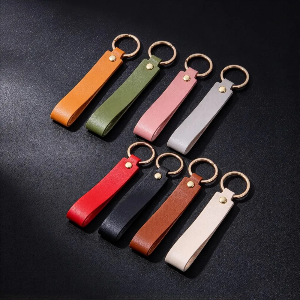 1/5pcs PU Leather Keychain Gift Key Chain For Men Women Car Key Strap Waist Wallet Keyrings DIY Jewelry Making Supplies Findings