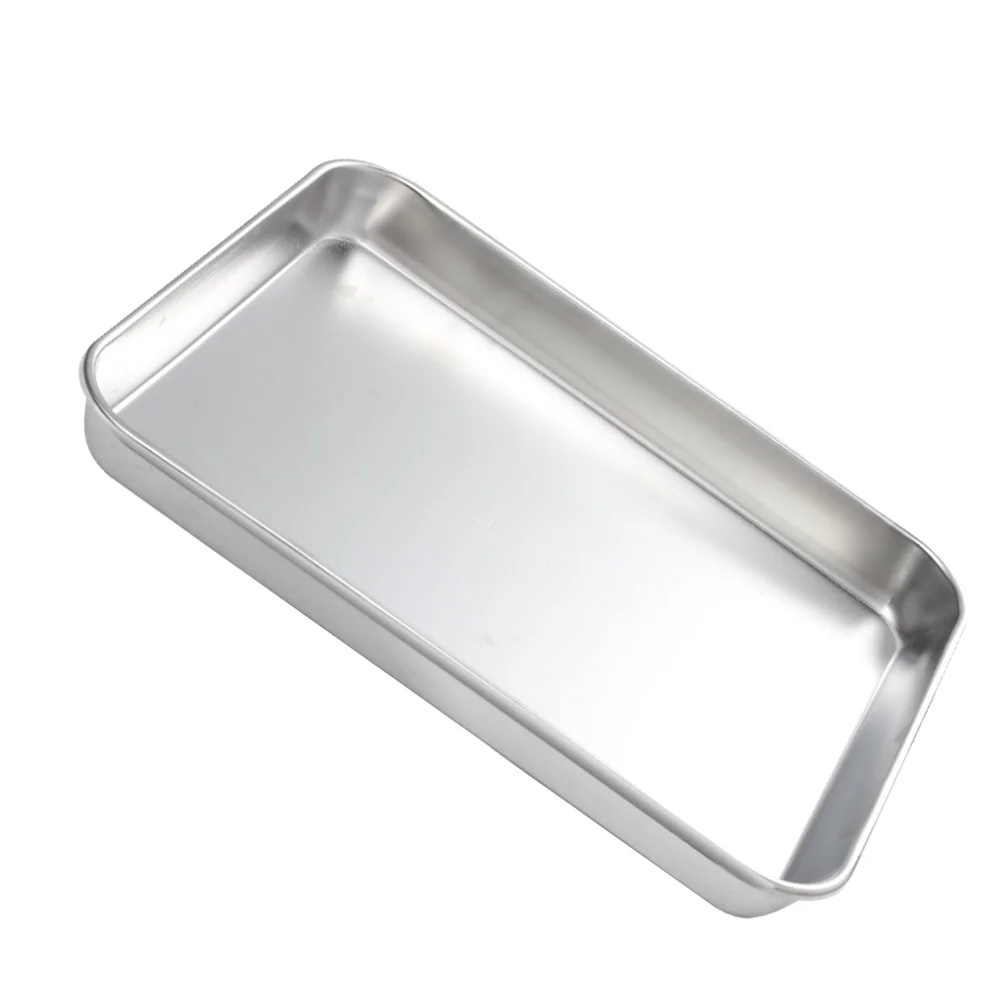 

Baking Tray Round Stainless Steel Bakeware Grilling Platter Oven Pan Metal Food Container