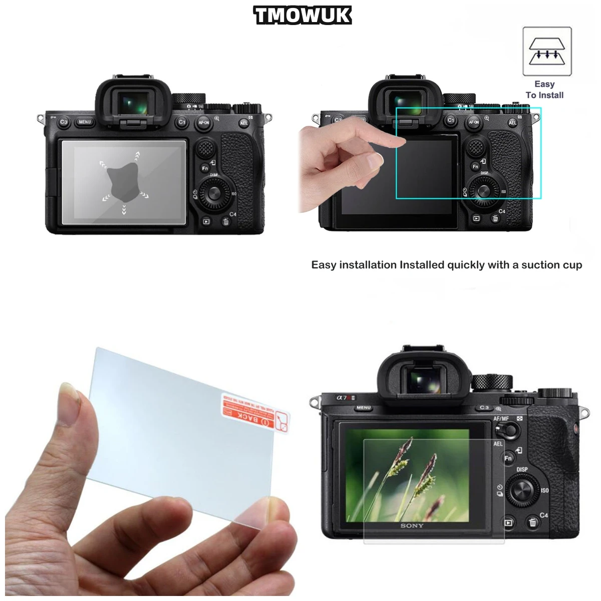 

For A7RII A7RIII A7R4 A7R4A A7SMII A7RMII A7MII A7MIII Tempered Glass Screen Protector LCD Film 9H Hardness HD Clear High Transp