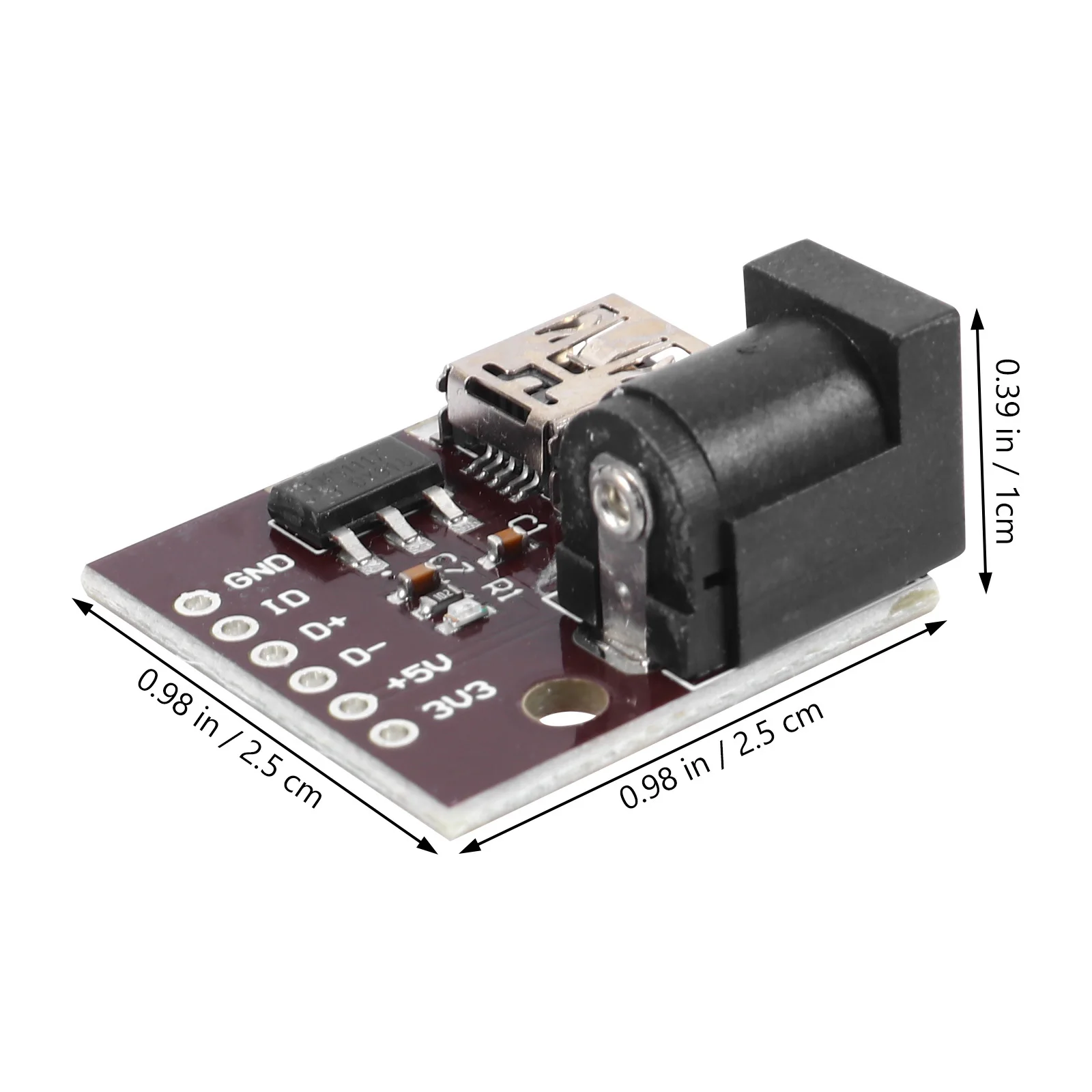 Module d'alimentation USB, Mini Port de chargement USB, conception raisonnable, faible consommation d'énergie, carte d'interface Durable, 5 pièces