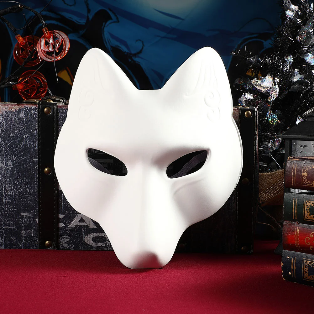 Masquerade Mask Halloween Masks for Adults Therain Fox to Paint Blank Prom Props