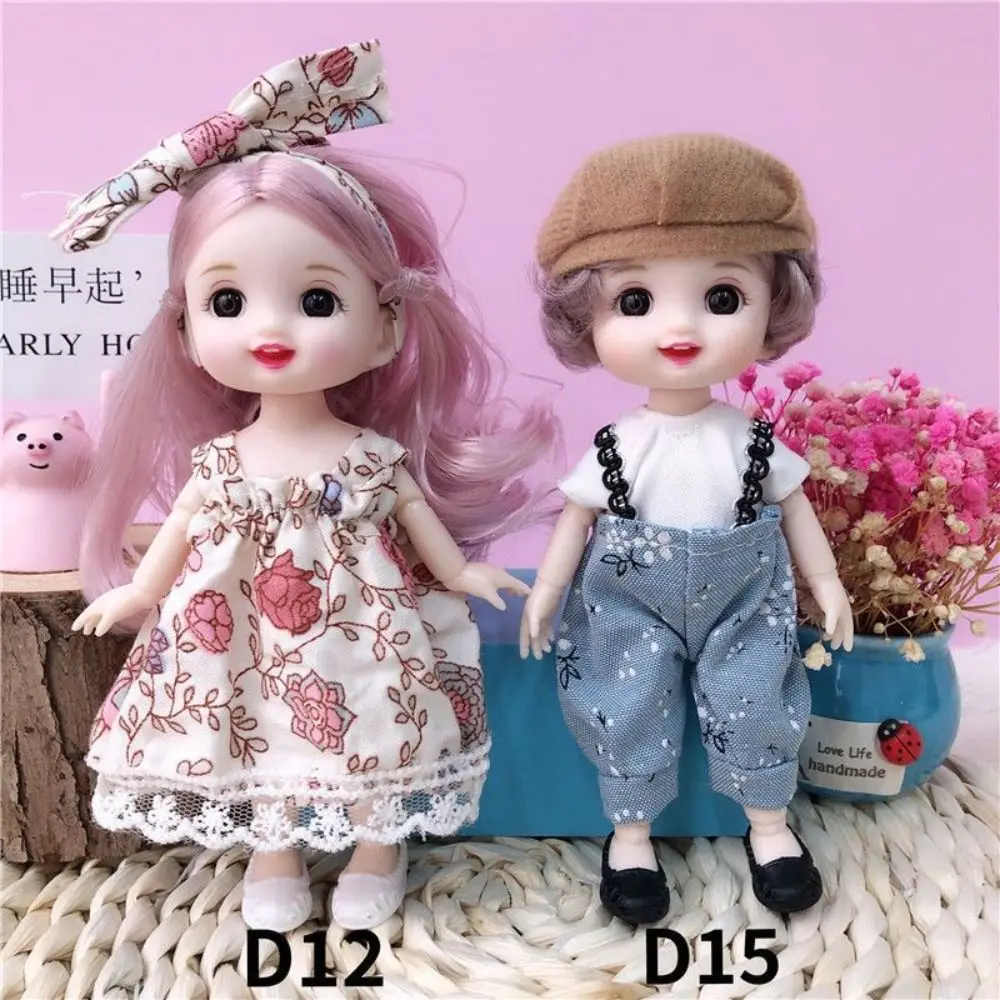 with Clothes 17cm BJD Doll Removable Joints Dress Up Imitation Princess Doll Plastics Cute Removable Joints Doll Girls Gifts