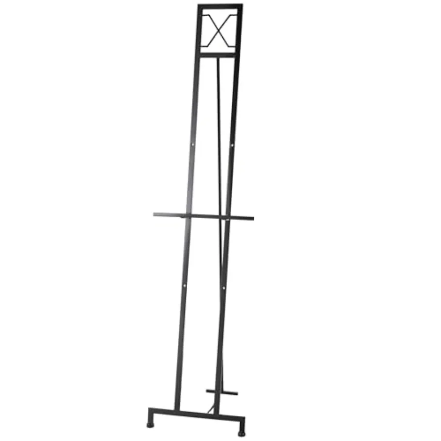 

Metal Display Easel Tall Adjustable 3 Tier Floor Standing Easel with Chain Support Display Stand 17" x 19" x 70" Black