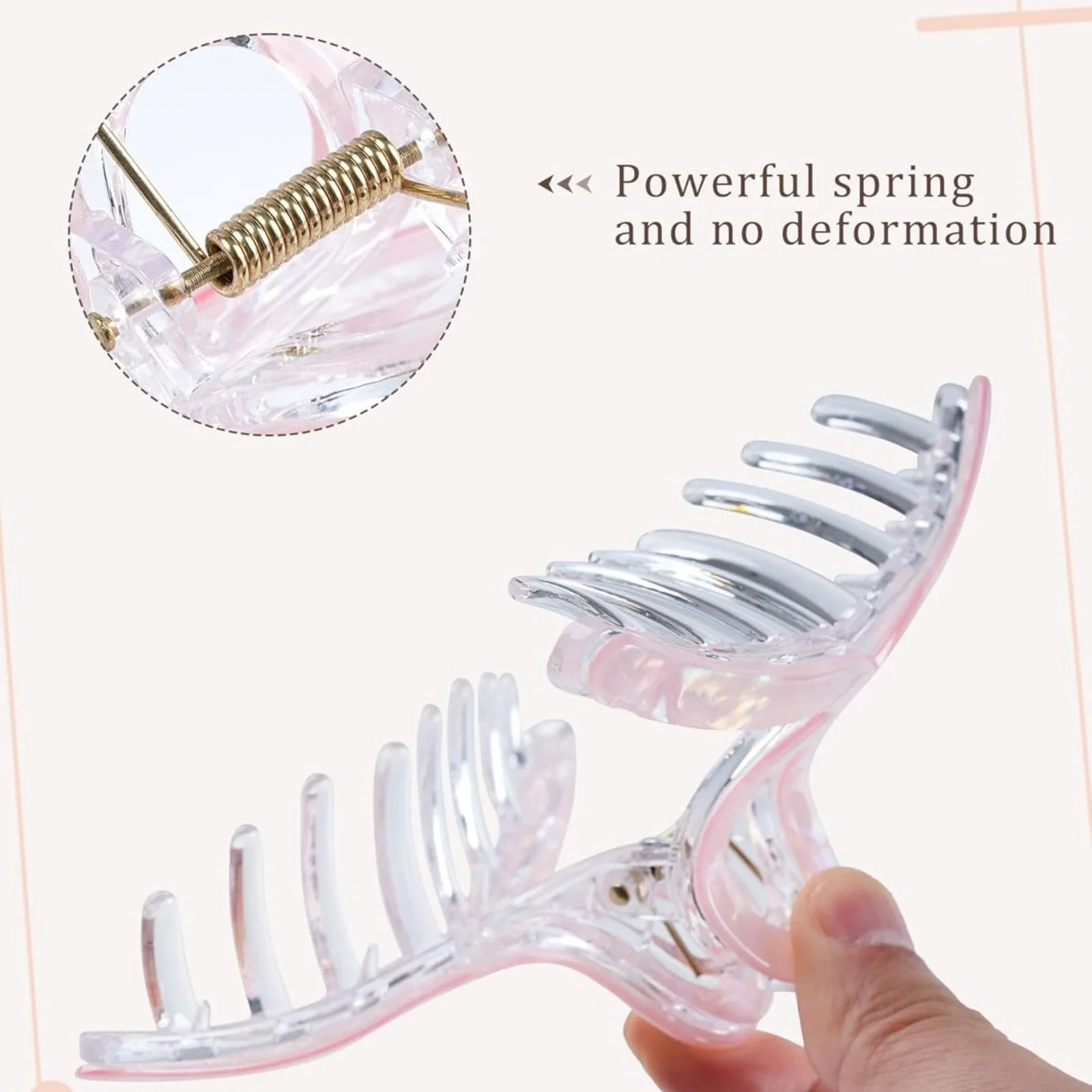 1 Stück schillerndes Band – geformtes Haarklammern-Set, 4 Pastellfarben, stilvolle Haarklammern für Frauen, schicke Hochsteckfrisur-Accessoires – Detail 3