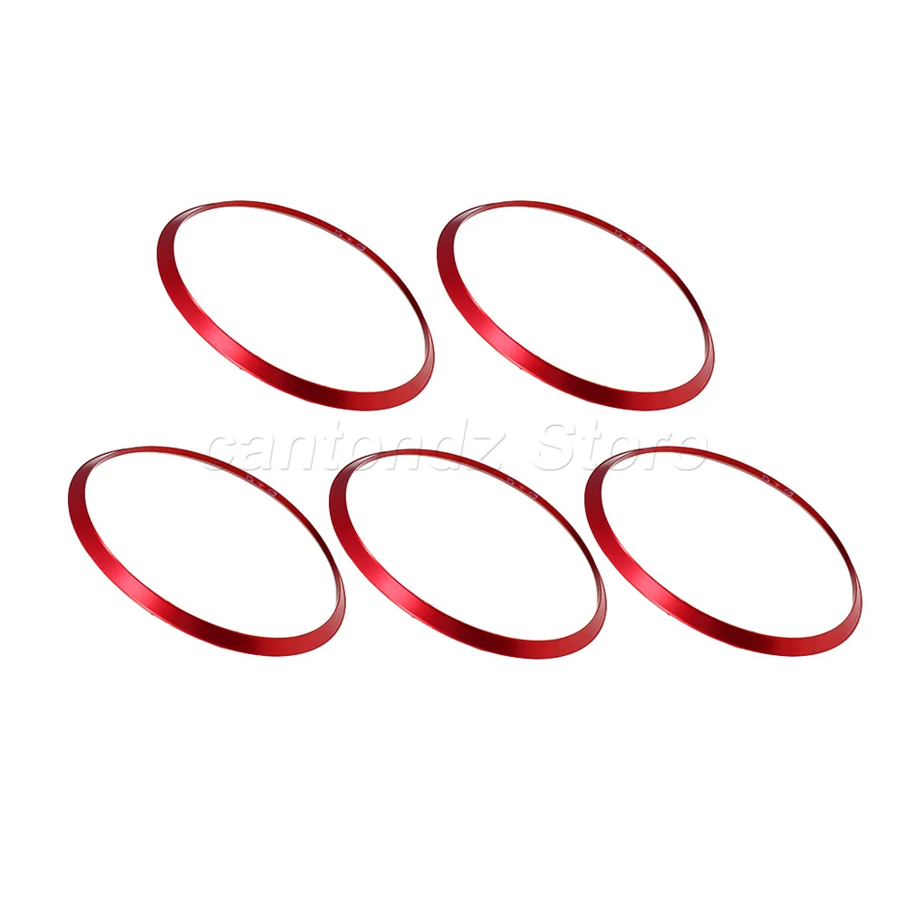 5 PCS Rote Air Vent Outlet Dekoration Ringe Für Audi TT TTS TTRS MK2 8J 2006-2014 auto Klimaanlage Ringe Zubehör – Detail 6