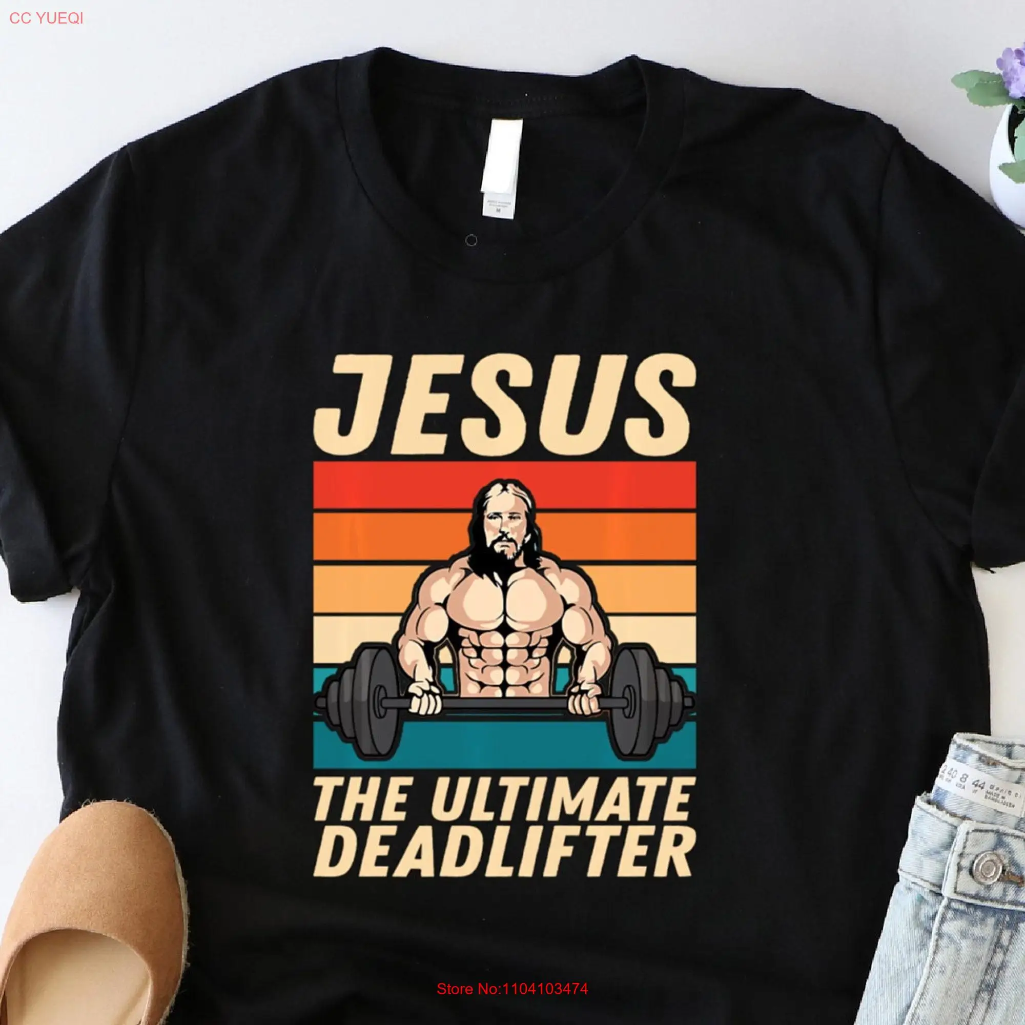 Jesus The Ultimate Deadlifter T Shirt Powerlifting Christian Boddybuilder Funny Gymer Weightlifting Mom