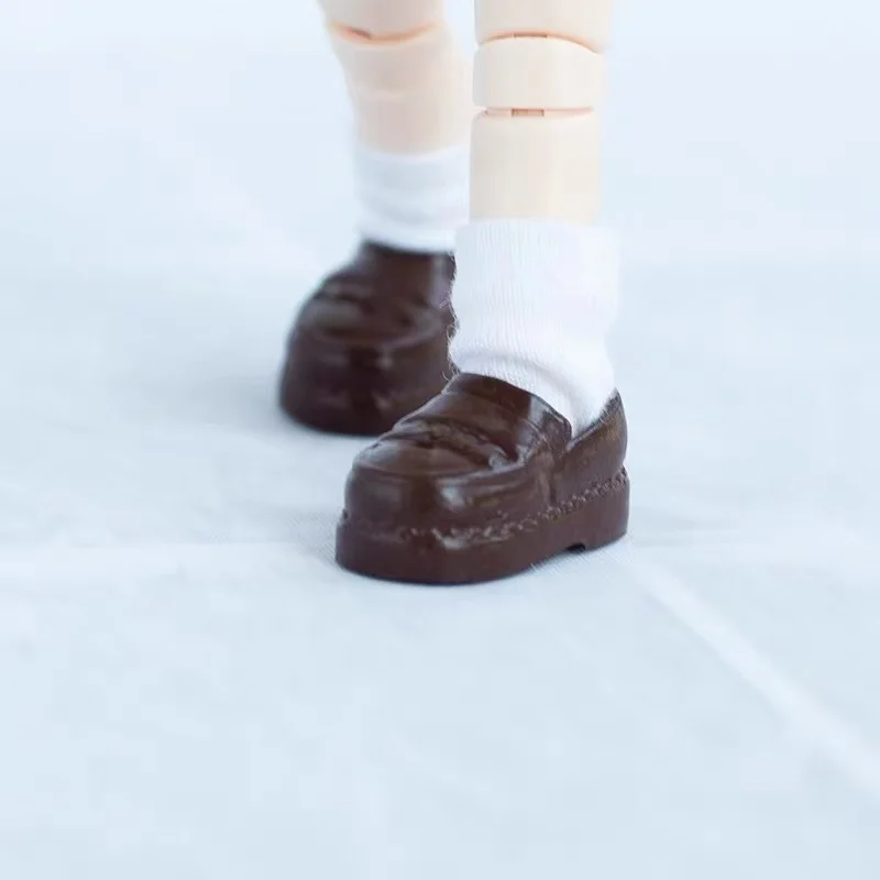 A Pair OB11 Doll Student Shoes Japanese Anime Plastic Shoes Ob11 1/12 Bjd Doll Gsc JK Shoes, YMY Doll Accessories