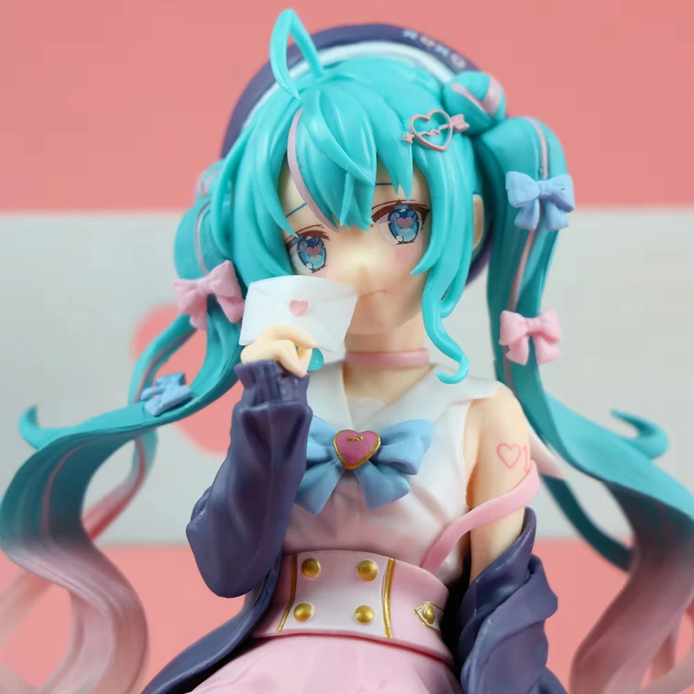 Nuovo Hatsune Miku Anime figura Sakura rosa posizione seduta PVC Action figure modello giocattolo decorazione raccogliere regali