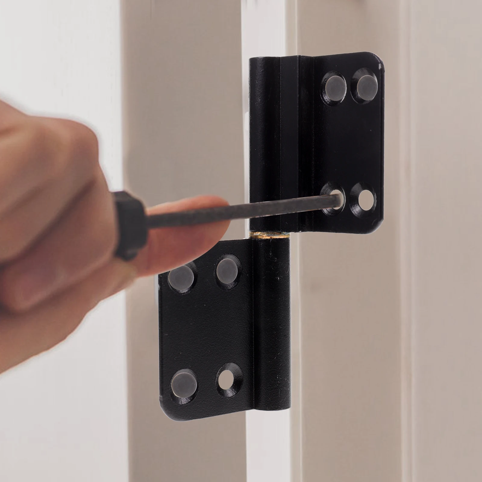 

4 Pcs Heavy duty Aluminum Alloy Door Hinges for Interior Exterior Doors Bathrooms Black Lift Off Furniture Hardware