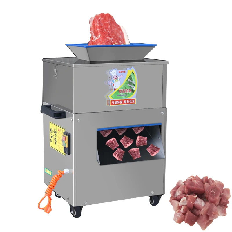 

Commercial Small Meat Cutter Chicken Cutting Machine Duck Goose Fish Rabbit Dicing Machine 220V