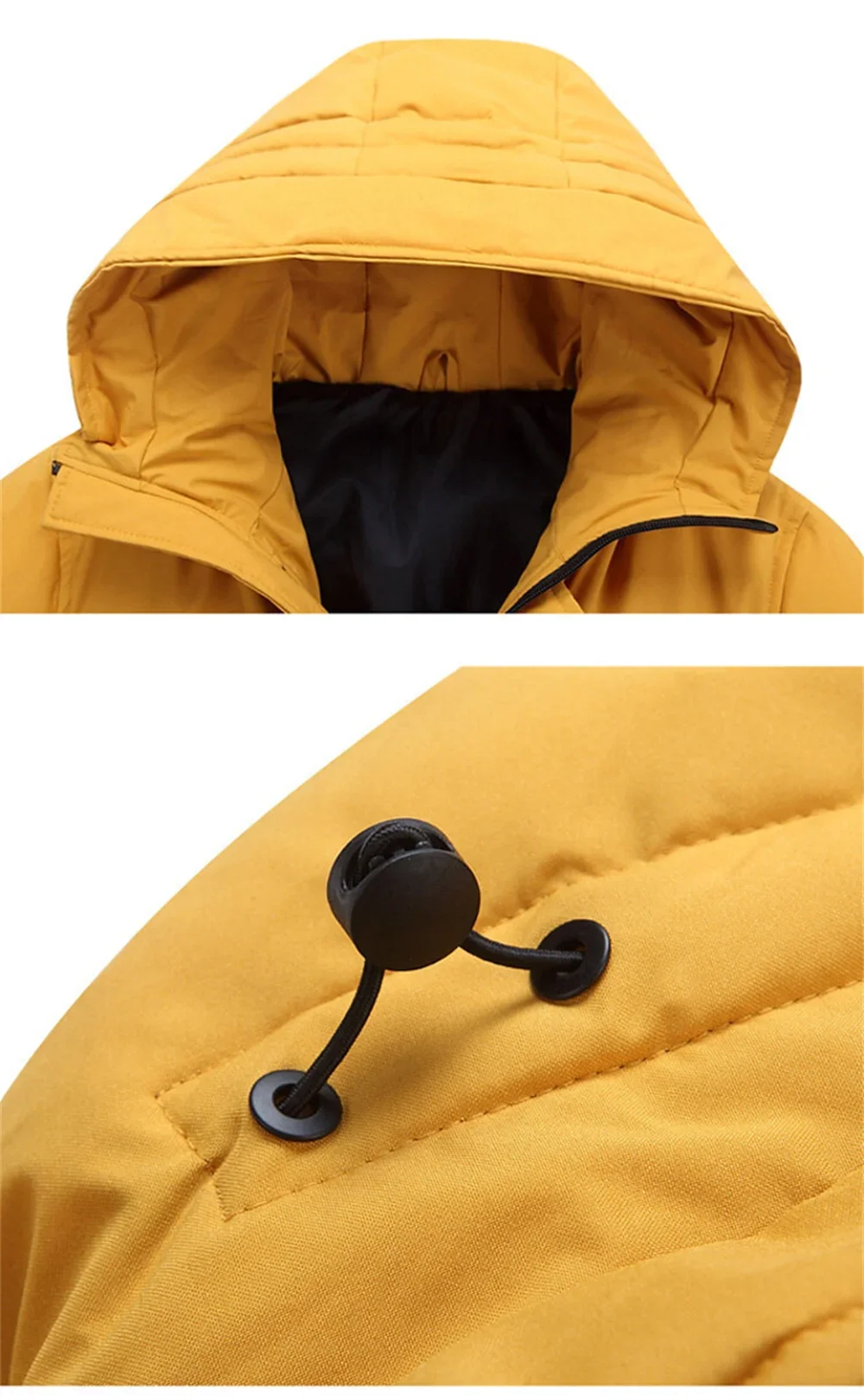 Chaqueta Parka larga con capucha para hombre de negocios Otoño Invierno chaquetas acolchadas de plumón de pato blanco de longitud media para hombre abrigo acolchado grueso y cálido de marca