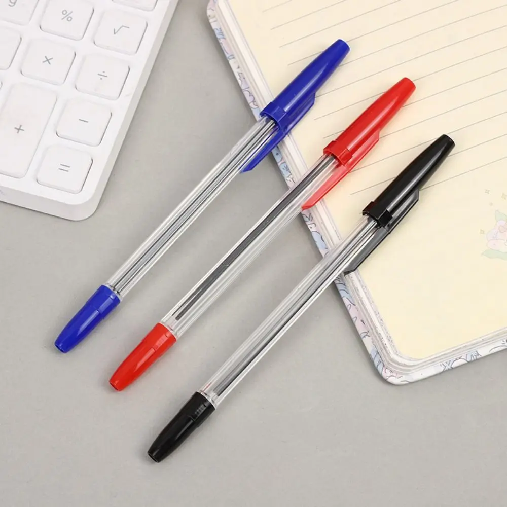 20Pcs 1.0mm Ballpoint Pen Black/Red/Blue Simple Appearance Plastics Gel Pen 3 Colors Cute Longlasting Point Pens Kids