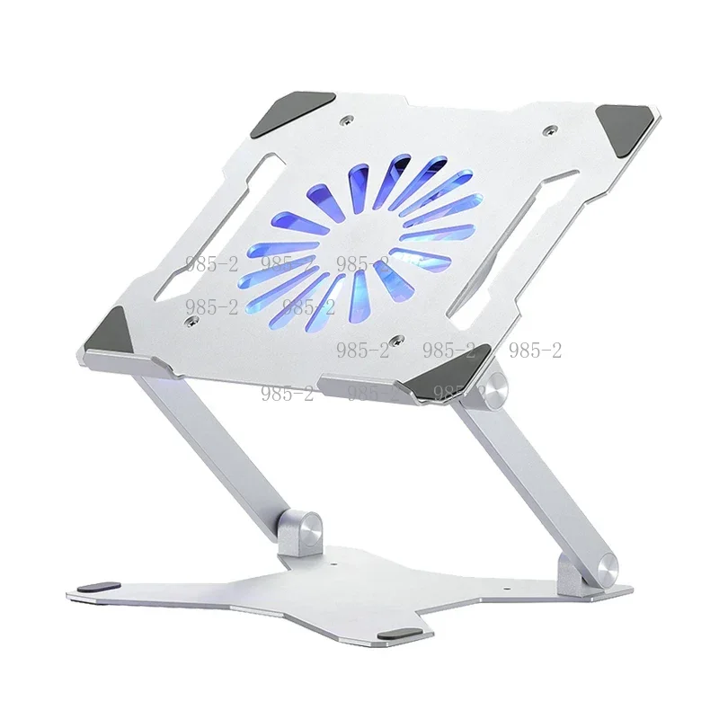 

Hollow Alloy Laptop Radiator Support, Adjustable Lifting Foldable Cooling Bracket, Silent Cooling Fan & USB Hub for Home Use