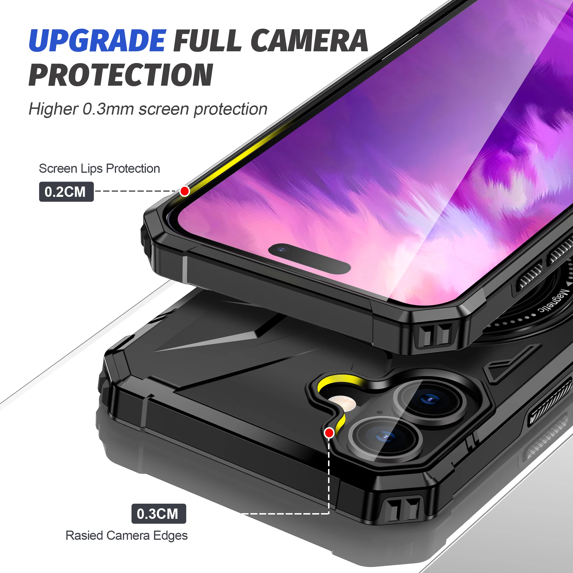 Armadura giratoria plegable funda con soporte para Iphone 17 Pro Max Air 16 Plus Iphone17 Pro Iphone16 accesorios para teléfono