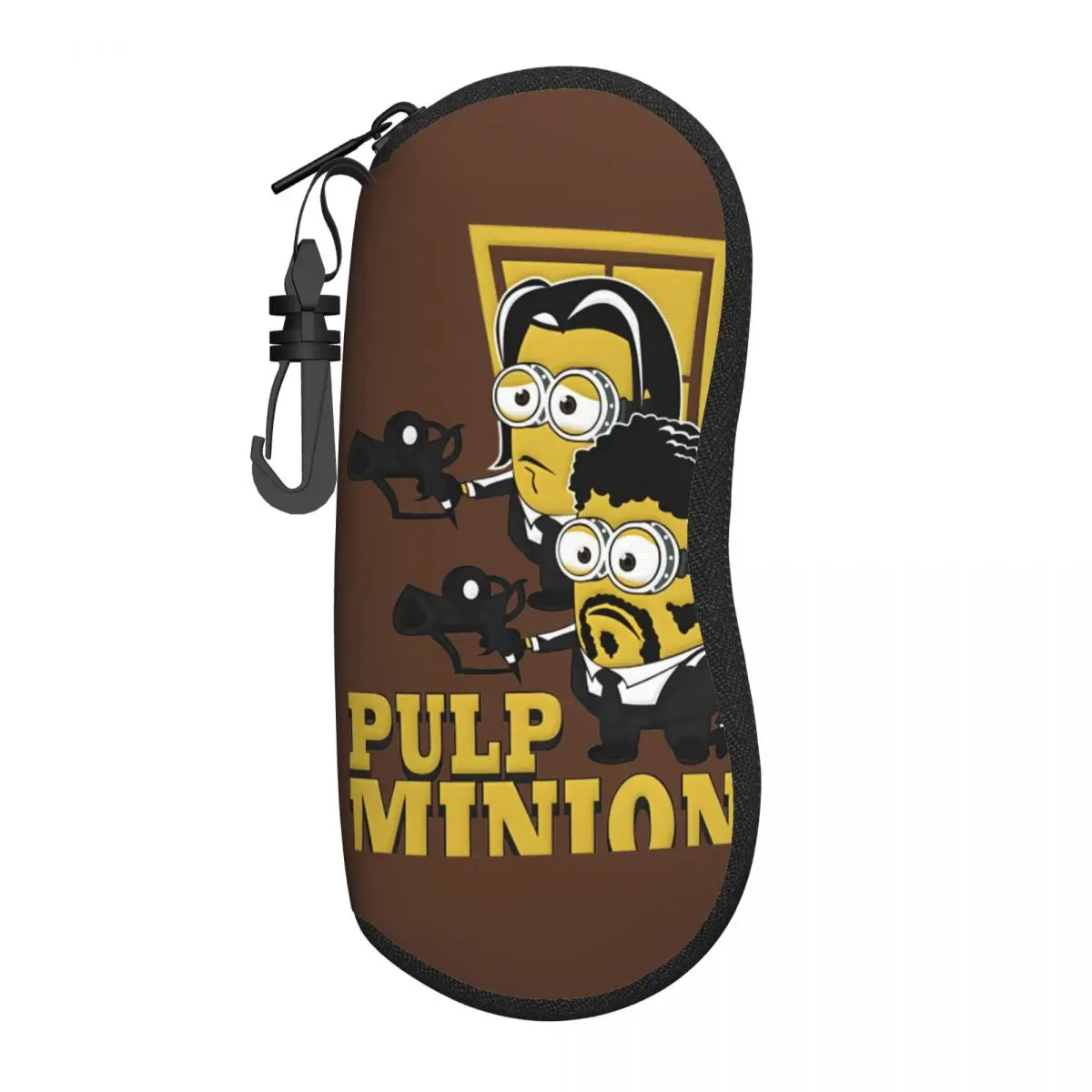 Minions Pulp Fiction Glasses Case Portable Zipper Eyeglasses Storage Box Ultra Sunglasses Box