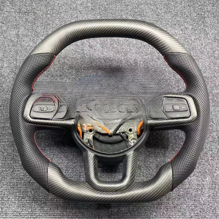 Carbon Fiber and Leather Steering Wheel for Jee Wrangle JL/JT Sahar Rubicon 2018-2024/Sports