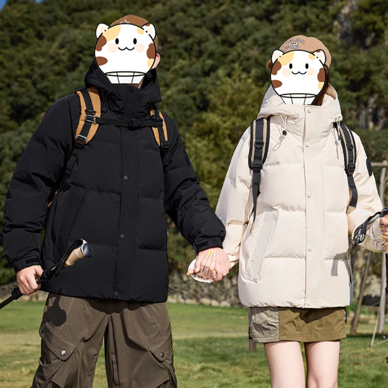 سترة شتوية بغطاء للرأس بتصميم جديد 252508 - معطف سميك ودافئ مناسب لكل من الرجال والنساء. لديه حشوة إضافية #1