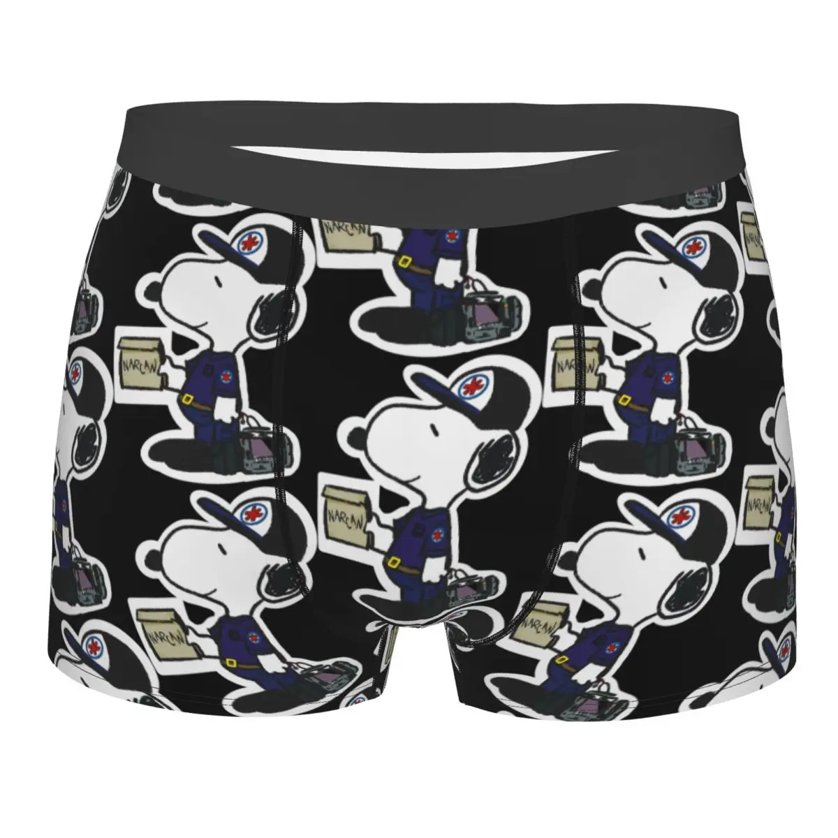 

Men's EMT Snoopy Cute Boxer Shorts Panties Breathable Underwear Homme Humor S-XXL Long Underpants