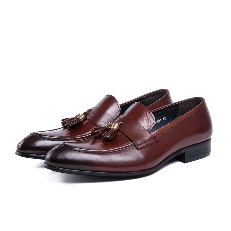 

Fashion Comfortable Men Leather Business Dress Shoes Cowhide Leather Wedding Shoes