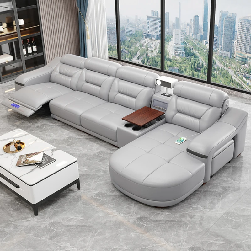 Genuine Leather Sofa Unique Modern Designer Reclining Sofa House Lounge Woonkamer Banken Furniture Living Room