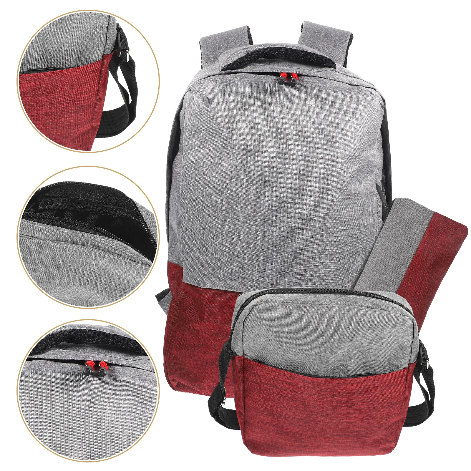 

2pcs Durable Shoulder For Men Women Business Laptop Backpack Large Capacity With Adjustable Strap College Work