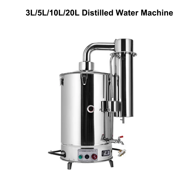 

3L/5L/10L/20L Distilled Water Machine Stainless Steel Electric Water Distiller 220V/380V Automatic Cut-Off Water Boiler Tool