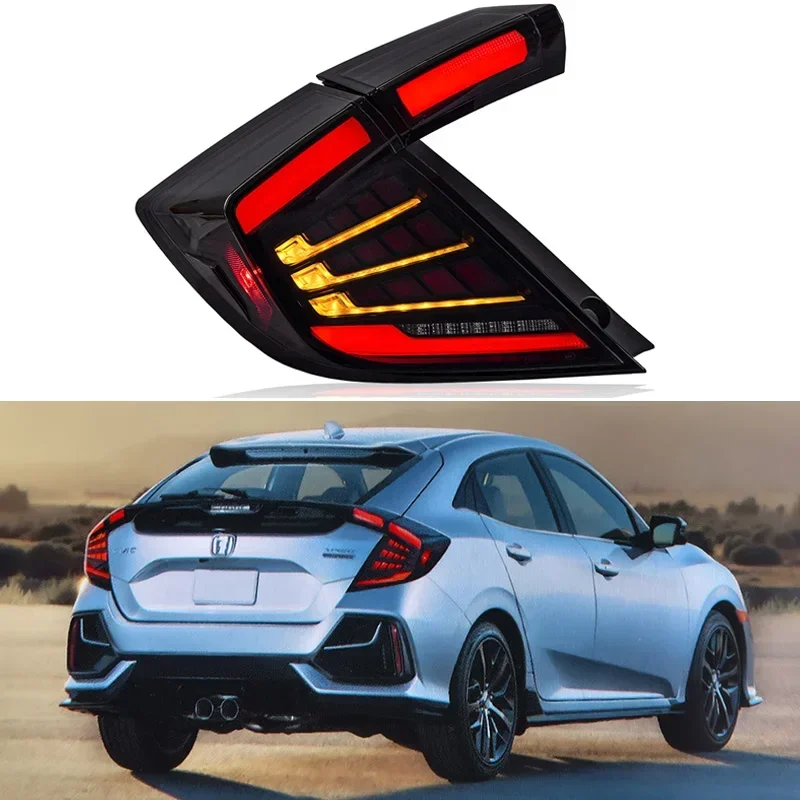 

Автомобильные светодиодные задние фонари для Honda Civic Hatchback Type R 2016 2017-2020, задние противотуманные фары, стоп-сигнал, задний фонарь указателя поворота