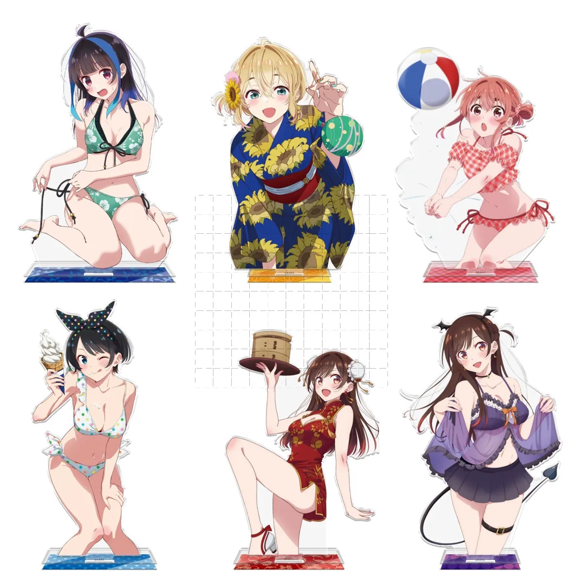 Gioco Mami Nanami Ruka Sarashina Anime Sumi Sakurasawa Chizuru Mizuhara supporto acrilico bambola modello Cosplay giocattolo per regalo