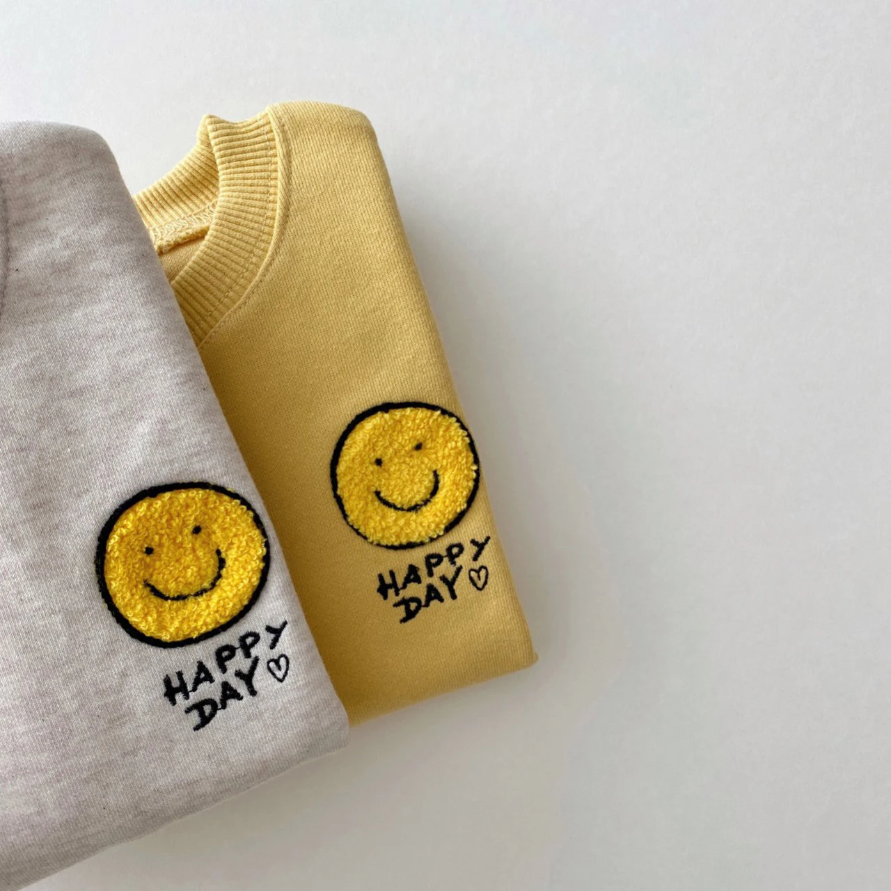 2022 Baby Clothing Set Healthy Cotton Smiley Face Boys Hoodie Suit Toddler Girls Clothes Set 2Pcs Sweater Tops+Jogger Pants Set