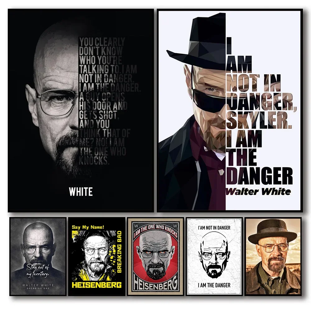 Breaking Bad TV Series Walter White Motivational Quote Poster Actor's Lines Art Canvas Painting Wall Art Pictures Home Decor