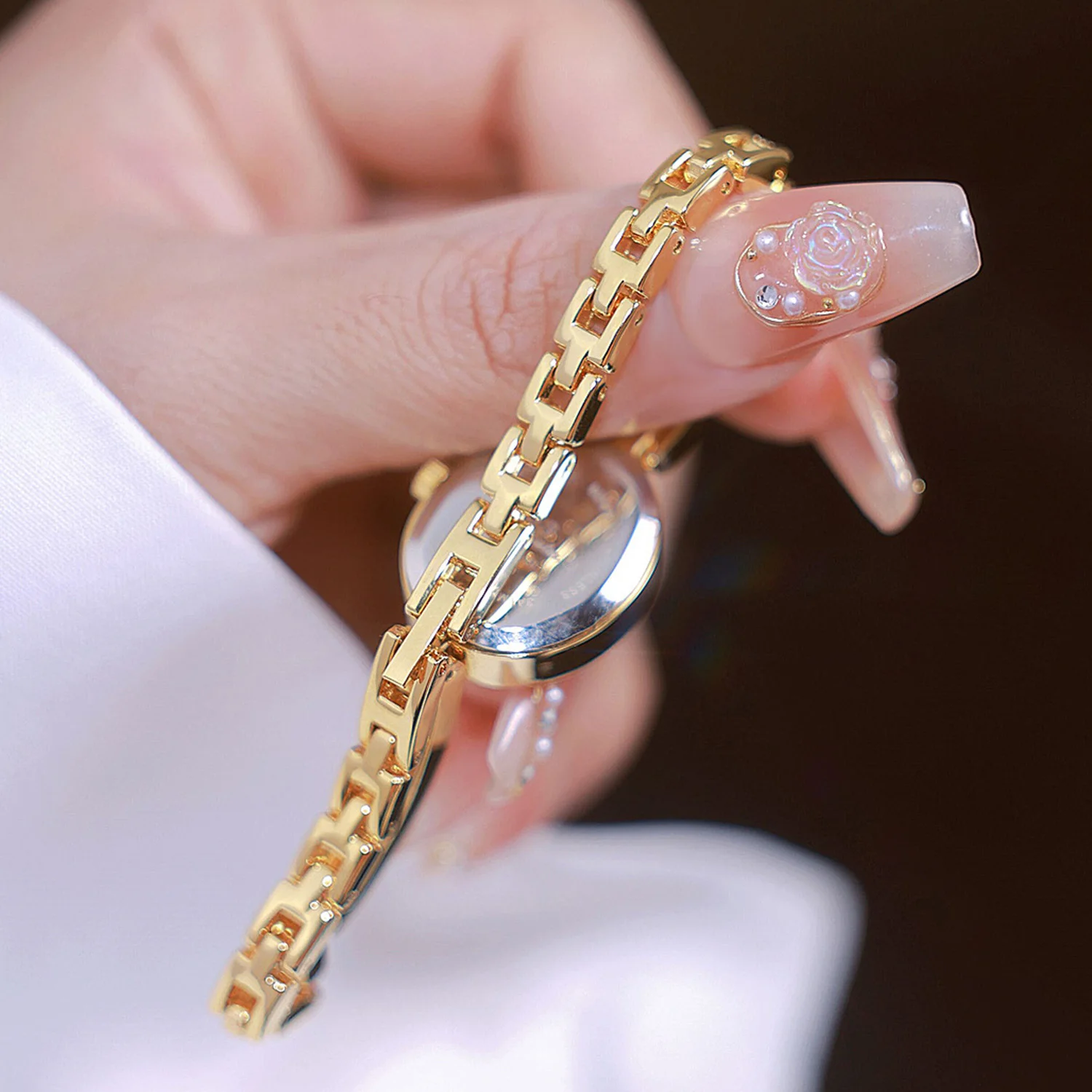 Luxury Women Watches High Quality Colorful Diamonds Dial Bracelet Ladies Watch Fashion Small Gold Quartz Wristwatches Gifts