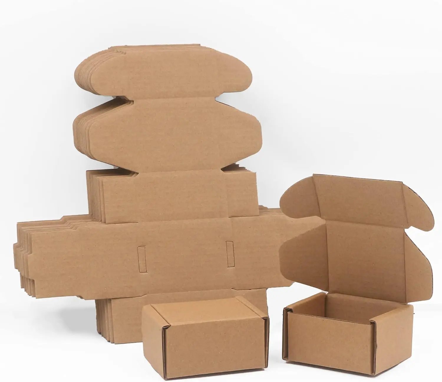 

3.1" x 1.5" x 2.5" Small Kraft Corrugated Cardboard Mailer Boxes, 20 Pack, Crush Resistant