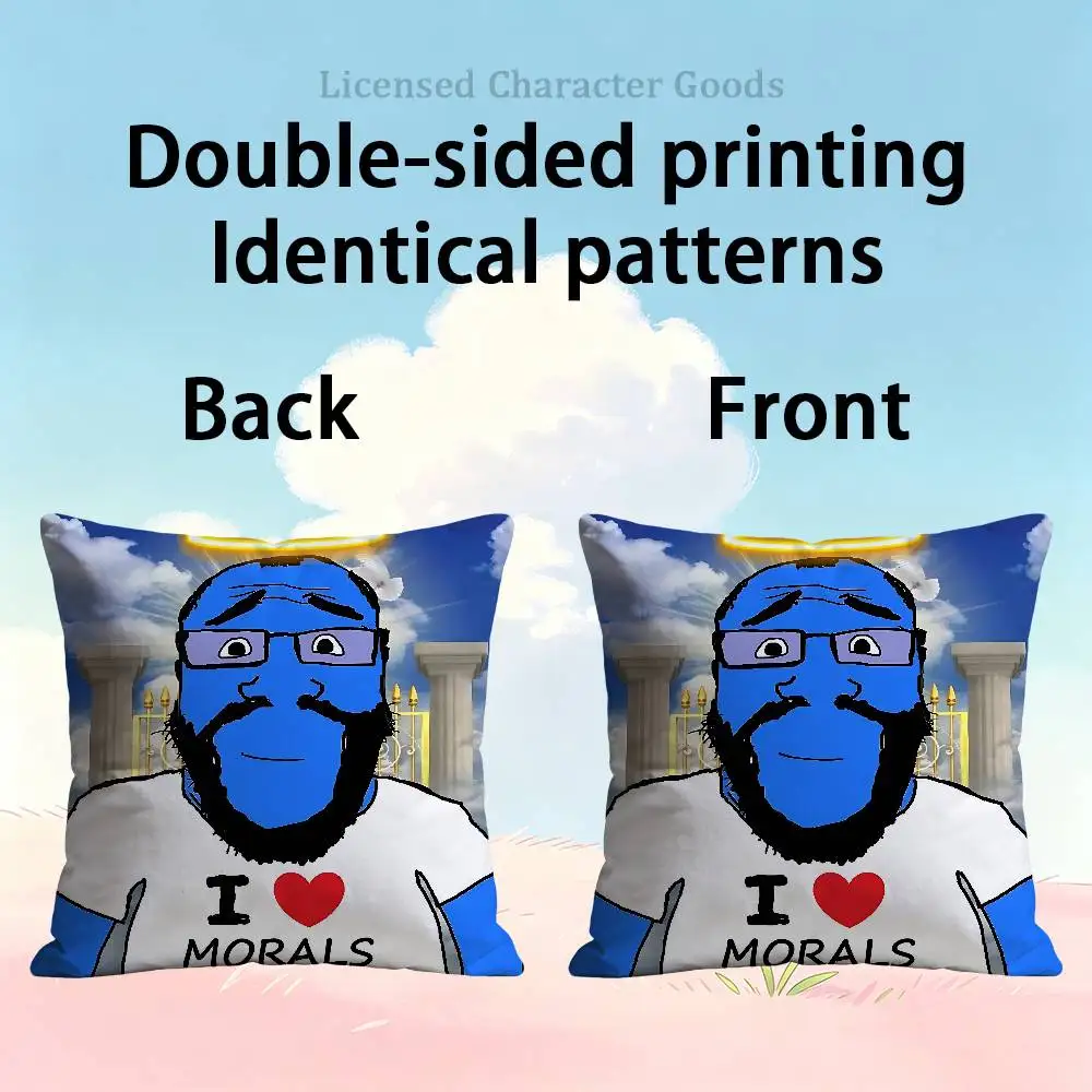 Wojak Feels Guy 30x30 35x35 40x40 45x45 50x50 cm Pillow Case Holiday Print Cushion Cover Home Textile