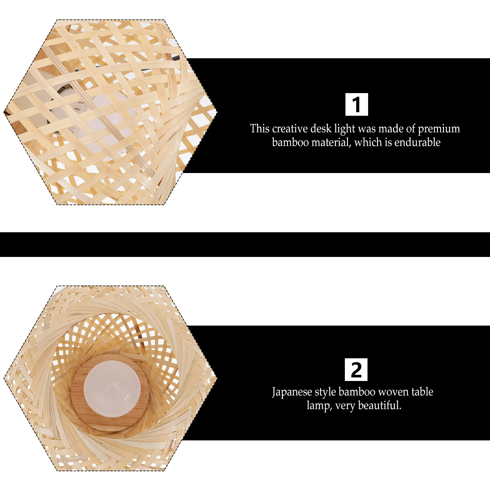 

1Pcs Bamboo Woven Desk Lamp Japanese Style Vintage Bedside Light Home Decoration Handmade Eco Friendly Rustic Bamboo Lighting