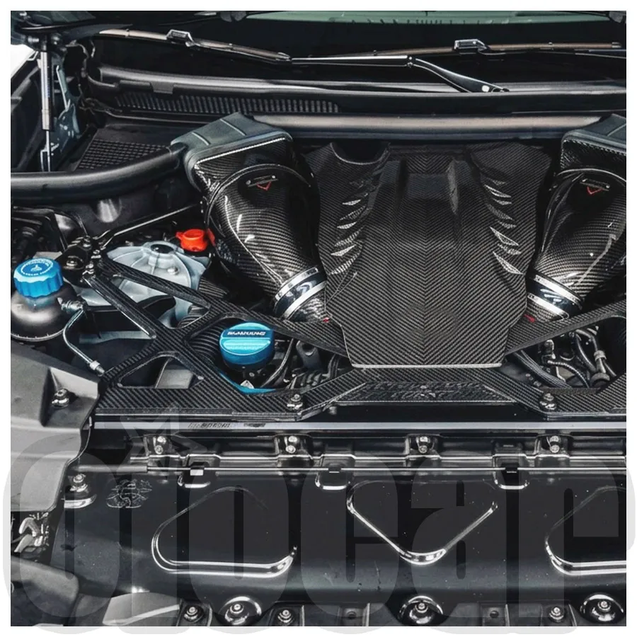 OiOMOTORS Preformance Pre-preg Dry Carbon Fiber Lightweight Front Strut Brace Bar for BMW F95 X5M F96 X6M G09 XM