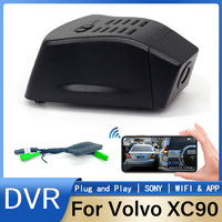 New product! Plug and play Car DVR WiFi Video Recorder UHD 4K Dash Cam Camera For Volvo XC90 2023-2025 Dashcam Car Accessories