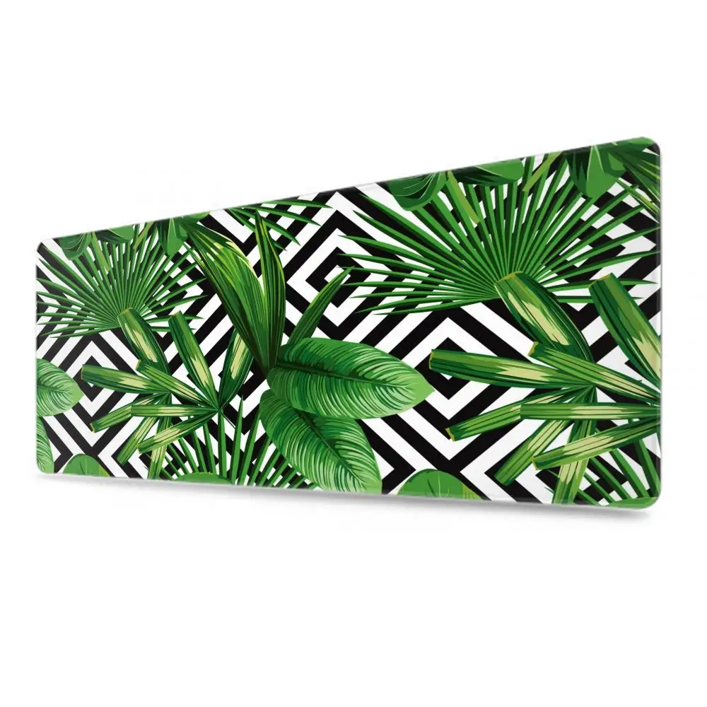 Tropical Plant Leaves Mousepad Large Gaming Mouse Pad LockEdge Thickened Computer Keyboard Table Desk Mat