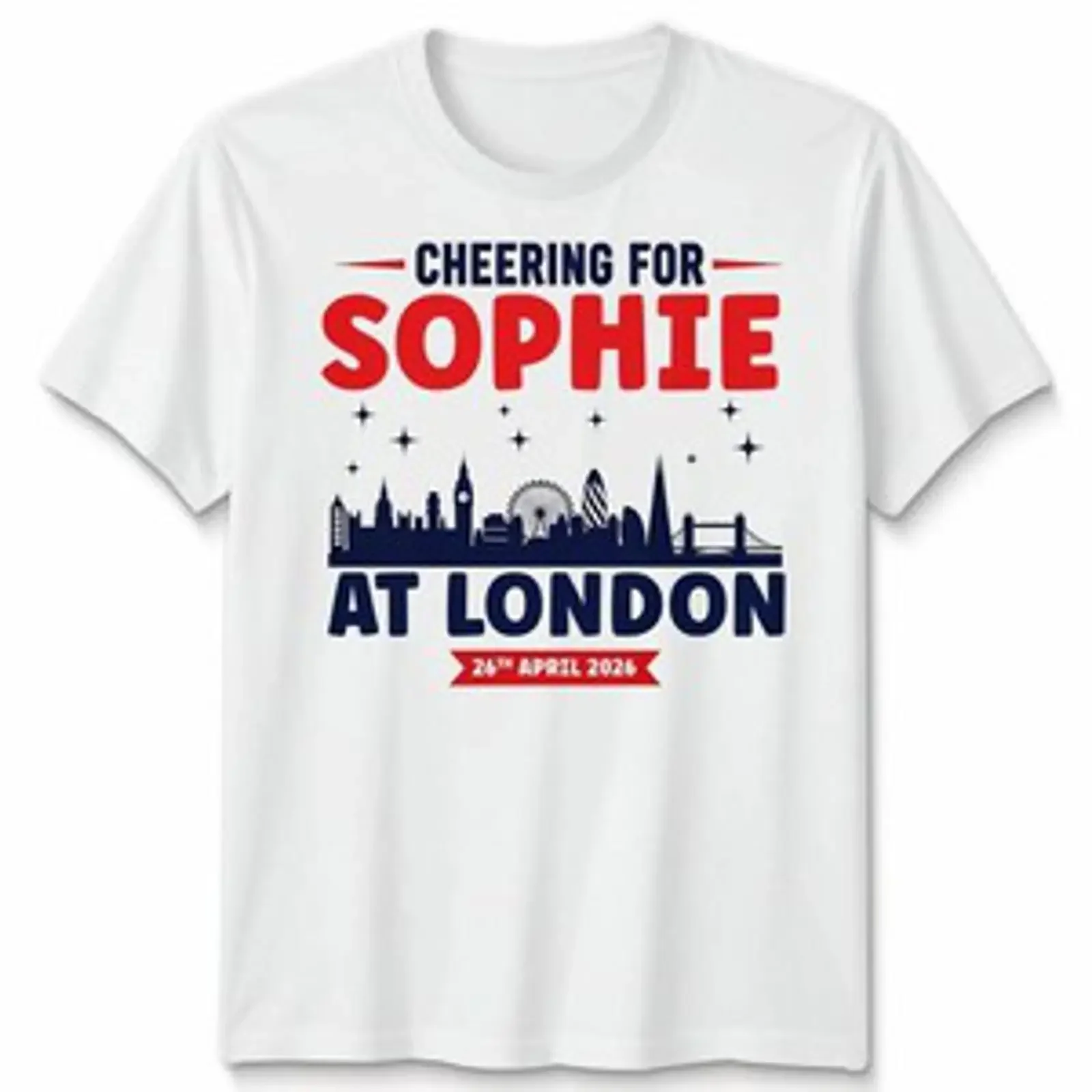Personalisiertes T Shirt London 2026 Laufen individueller Name 5K 10K Halbmarathon vintage Washed Slightly Unisex Versatile