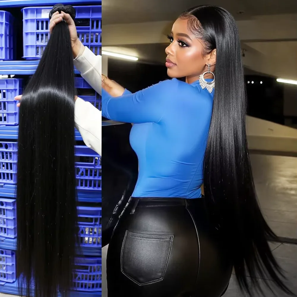 

30, 40 дюймов необработанные девственные необработанные 100% человеческие волосы, 16А, прямые кости, 3 4 пучка, объемные плетеные волосы с двойным утком