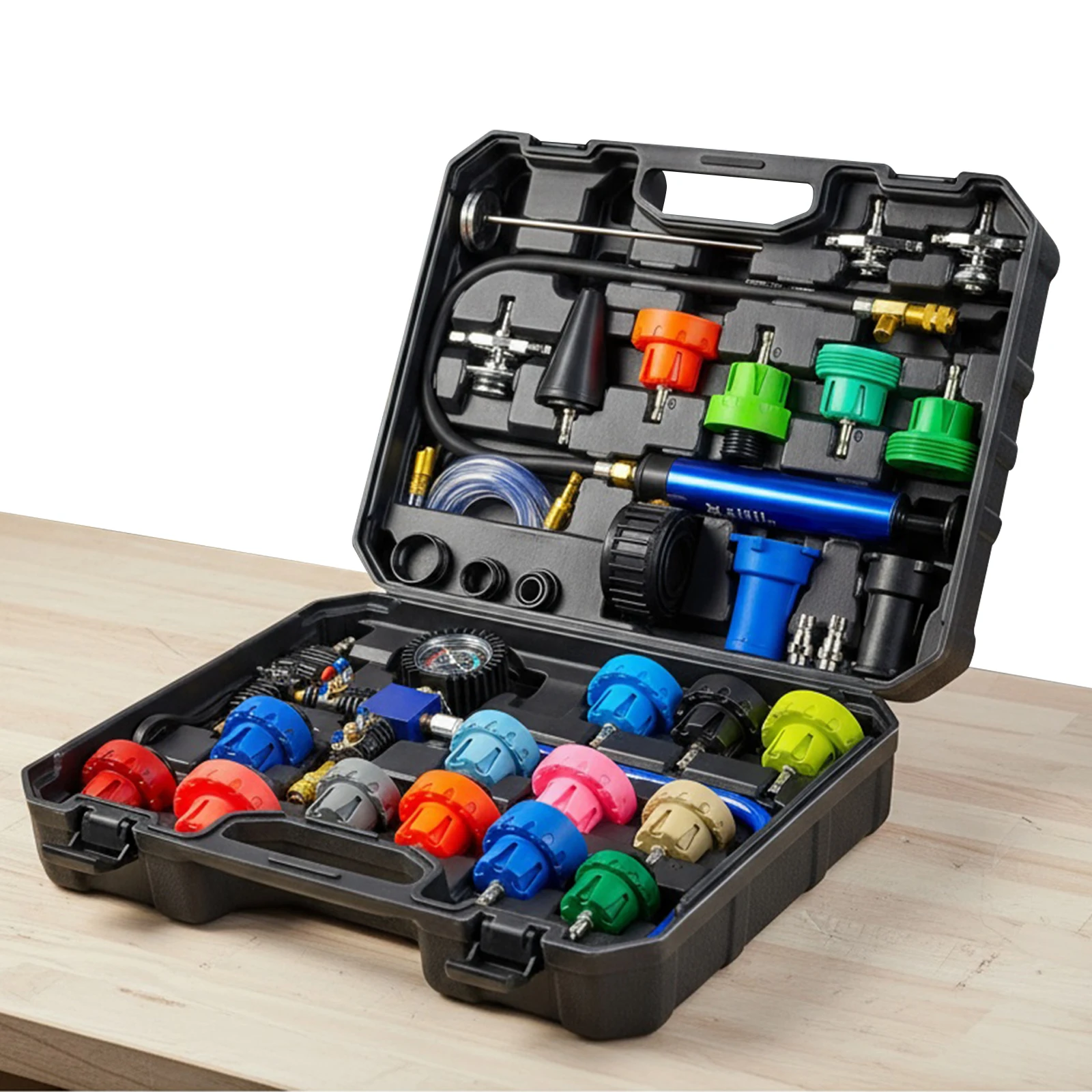 

Набор для проверки давления в системе охлаждения из 31 предмета, тестер утечек в баке системы охлаждения для автомобилей, мотоциклов, грузовиков