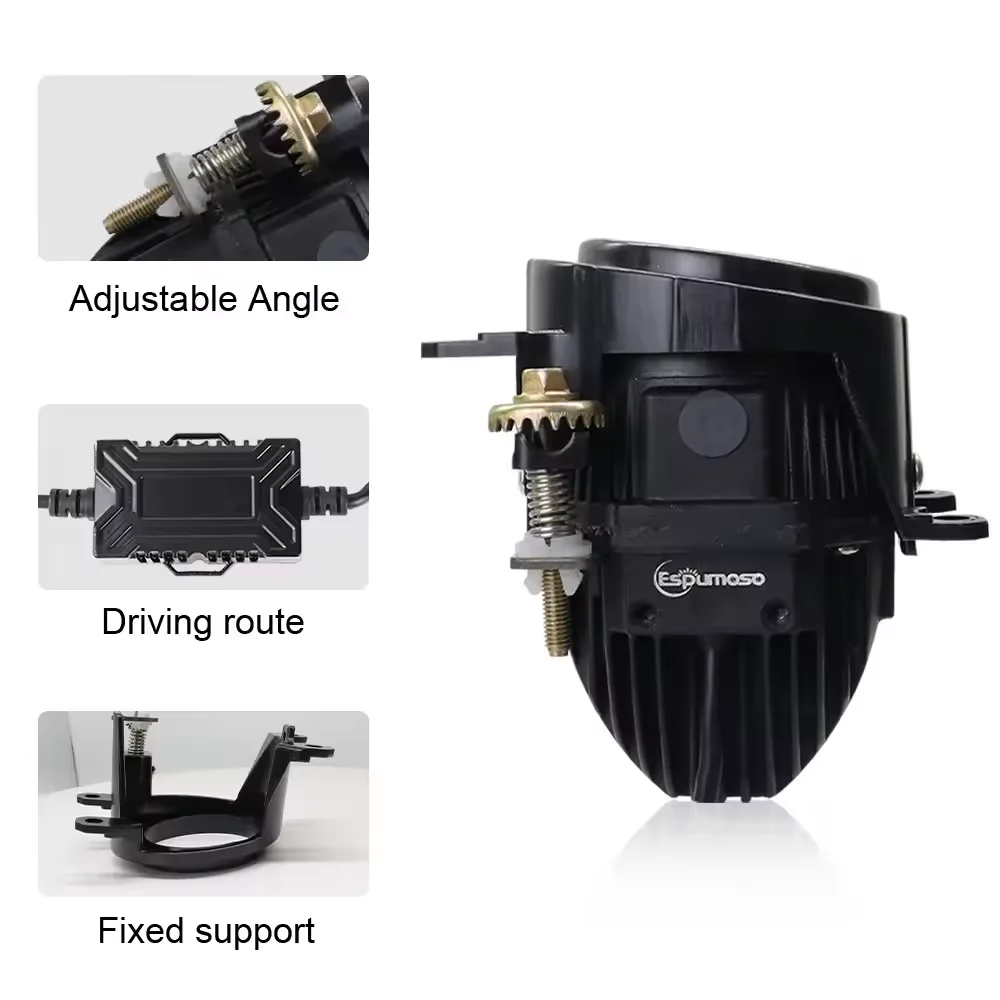 JHS High Power K221 Len Bi Led Projector Led Fog Lamp 2inch Bi High Low Beam 60w Fog Light for Motorcycle for Car