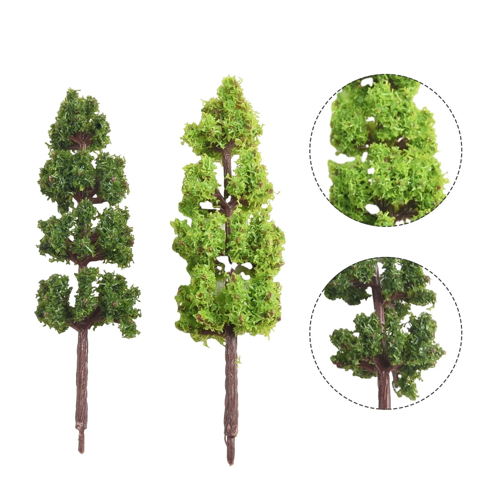 20Pcs Miniature Landscape Scenery Train Railways Trees Model Scale 1:200 Green Artificial Miniature Tree Scenery Railroad Decor