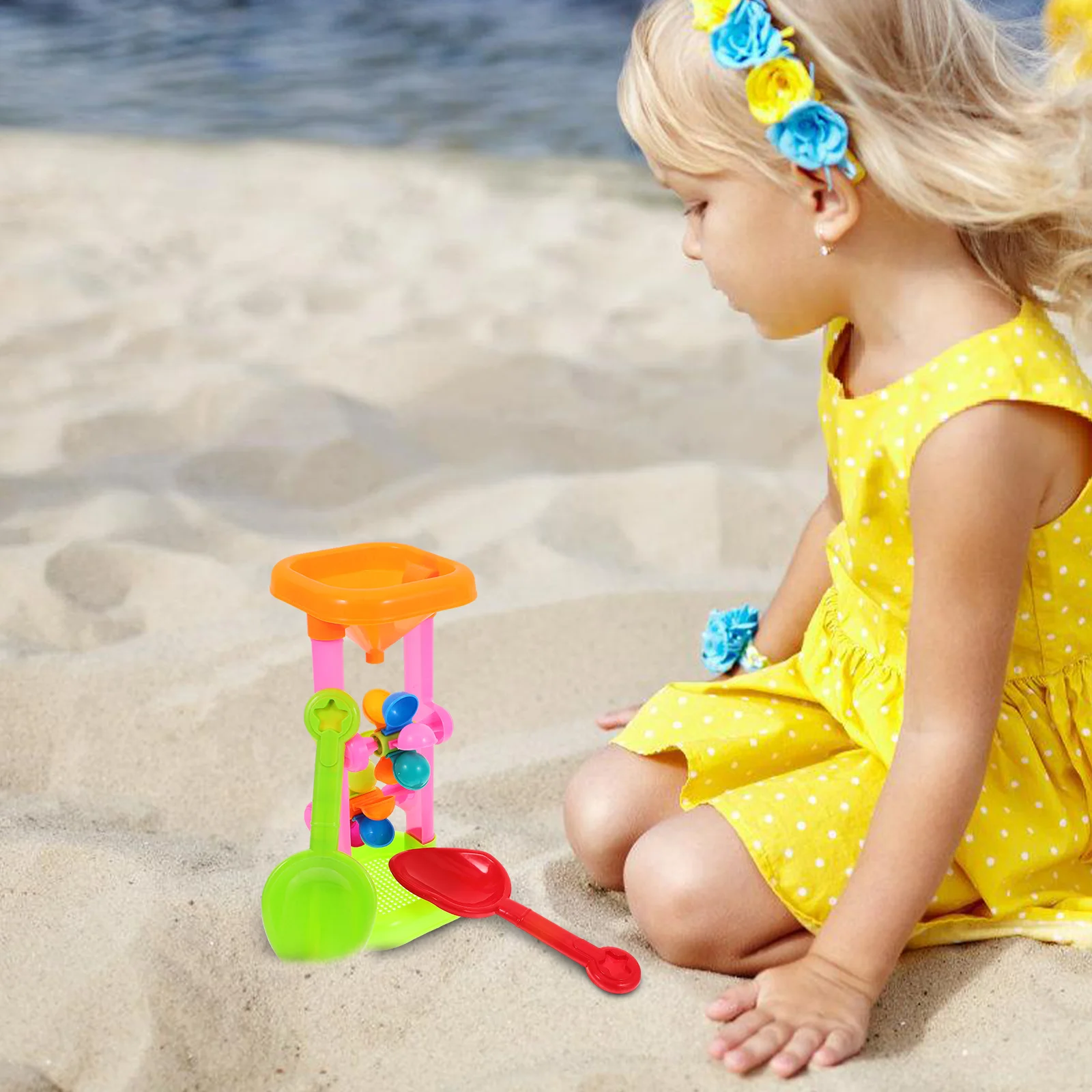 Ampulheta praia brinquedo da criança brinquedos crianças para crianças brinquedo moinho de vento água areia roda funil playset mesa