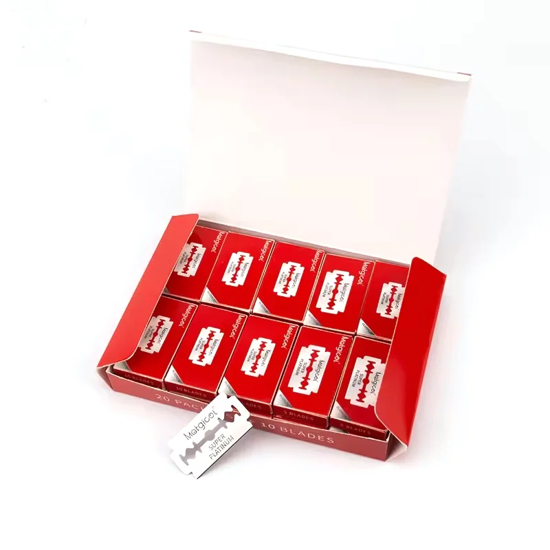 

200 PCS Double Edge Razor Blades - Men's Safety Razor Blades for Shaving - Platinum Stainless Steel Double Razor Shaving Blades